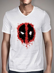 Мужская футболка с V-образным вырезом Deadpool Splatter Icon